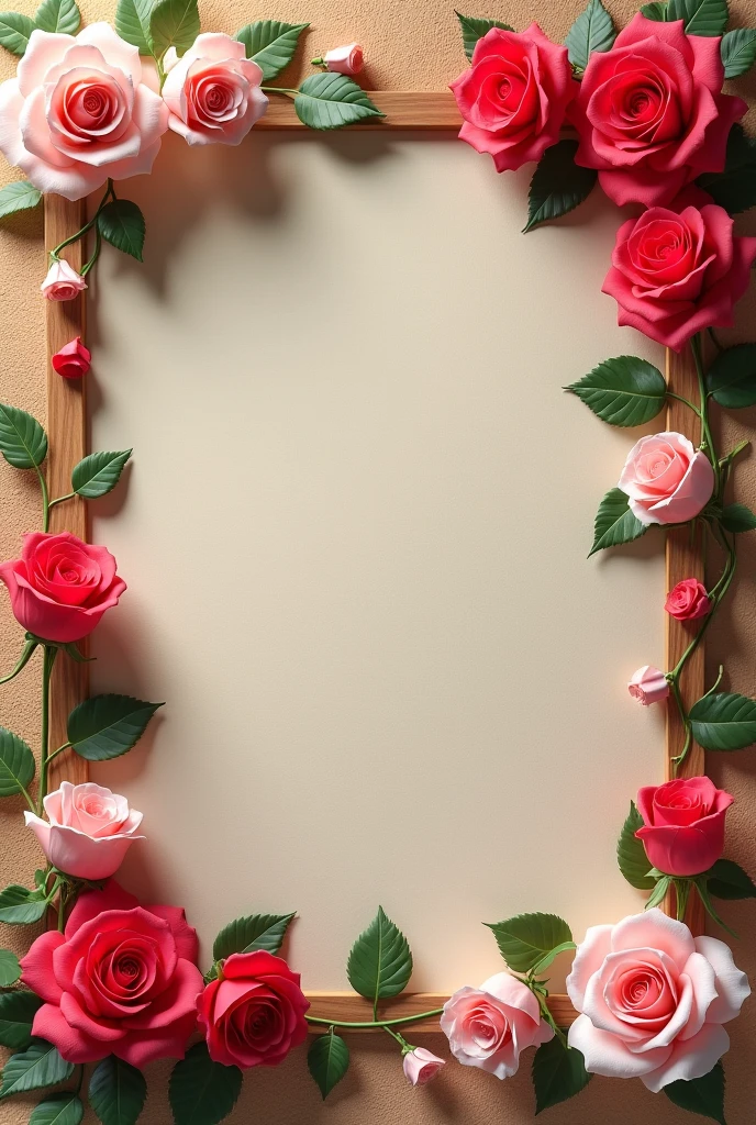 A soft board decorated with aesthetic roses , related to topic :hindi- a language to unite a nation