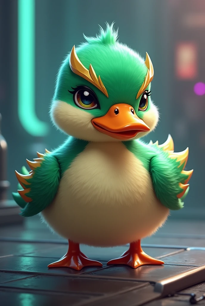 A real  duck with the legendary Granger skin from the Mobile Legends Bang Bang game for profile picture