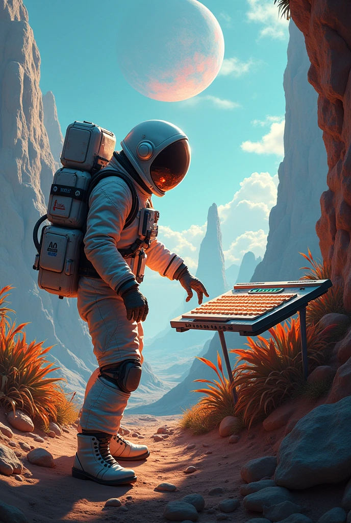 Reage, keyboard, astronaut, space, Rocket, Alien Planet