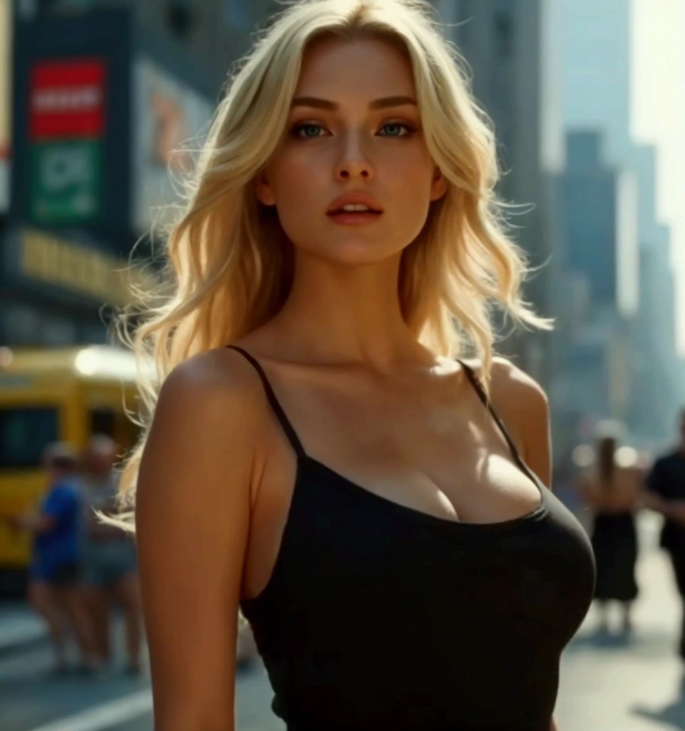 a woman in a black top and jeans standing on a city street, attractive girl, attractive woman, sexy girl, beautiful blonde girl, beautiful blonde woman, gorgeous woman, blonde woman, beautiful model girl, blonde, she is wearing a black tank top, stunning woman, blonde goddess, beautiful model, cleavage, beautiful female model, giant stunning goddess shot, a gorgeous blonde, Highly detailed, photorealistic, 8K resolution, 60 frames per second, ultra-realistic textures, accurate lighting, realistic physics, detailed character models, intricate environments
Cinematic quality, movie-like visuals, detailed special effects, realistic animations, smooth motion, high-quality sound design
Real-world accuracy, precise details, authentic environments, lifelike characters, realistic dialogue, engaging storyline