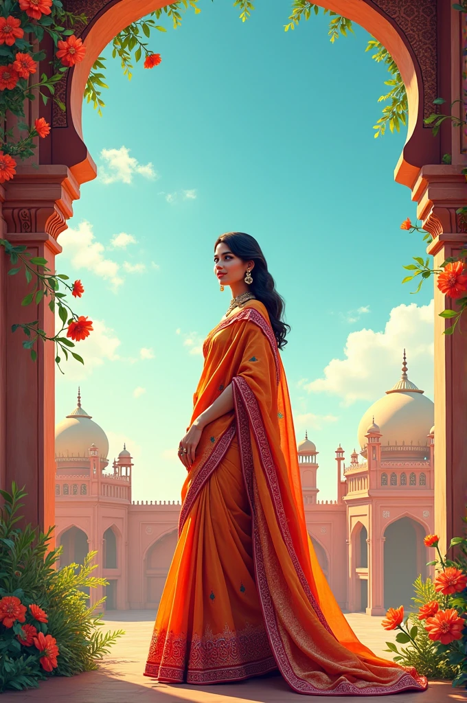 Indian independence day post from a textile business