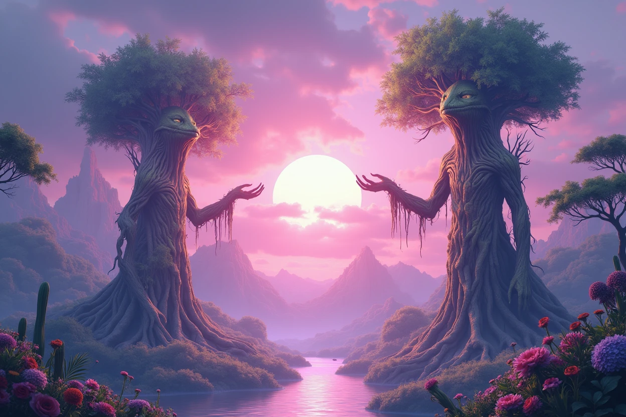a magical treebeard using nature's power to heal, art nouveau style, ultra-detailed, 8k, highly realistic, dramatic lighting, vivid colors, intricate patterns, organic textures, ethereal atmosphere, fantasy, lush vegetation, glowing magical energy, radiant colors, dramatic shadows and highlights, masterpiece