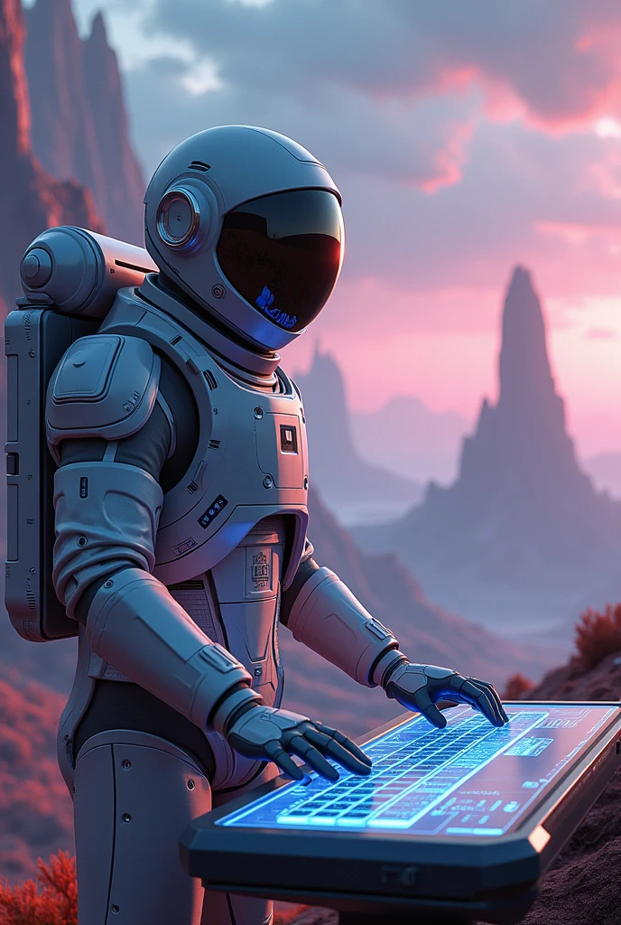 Reage, keyboard, astronaut, space, Rocket, Alien Planet, planet, Space