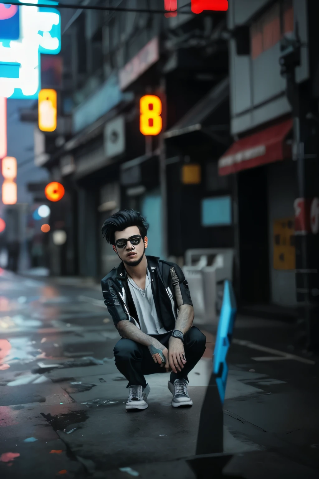 Change background cyberpunk handsome boy,realic face 8k,ultra realistic