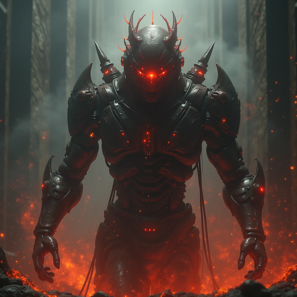 (photorealism:1.2), infernal machine ready to take over the world