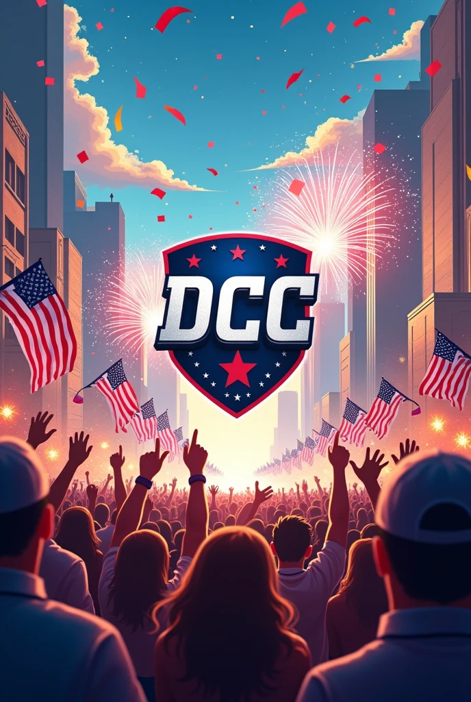 Indipendence day image with dcc logo 
