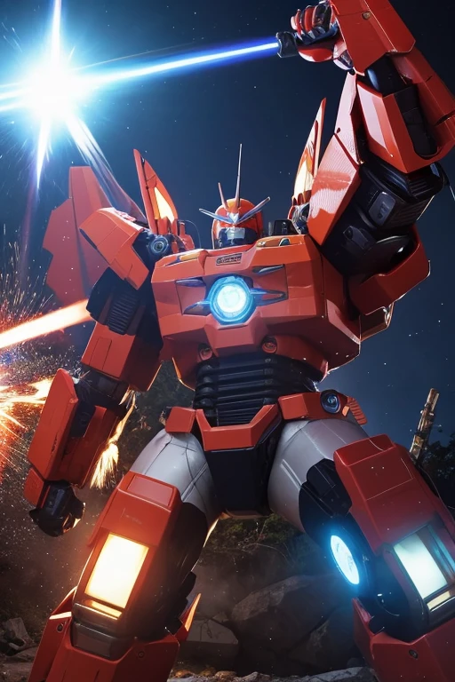 Rescue Team Rescuer,Power Squadron,Sentai,Combined Giant Robot,Deathblow,Vivid effect light