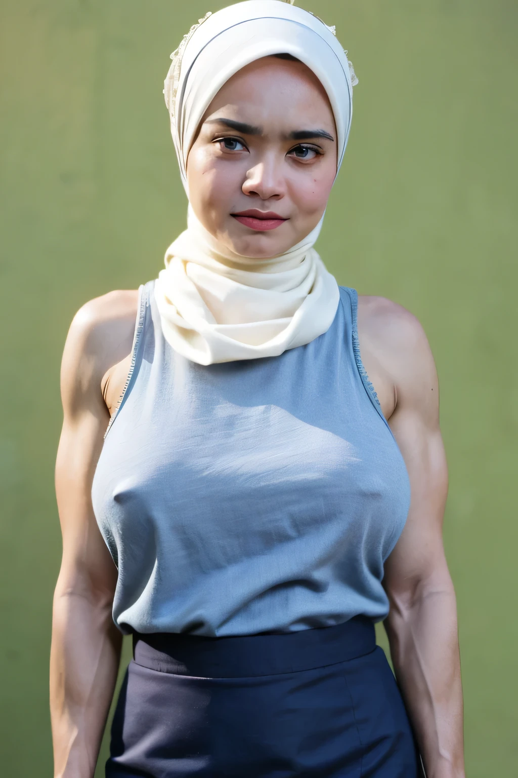 (Chubby ?????), SCARFS, ((Bright Floral Pattern)), ((Short Pencil Skirt)), (Pencil Singlet floral pattern), (Arm Muscles:1.7), ((Neck Lace)), ((6x-UltraSharp)), Milf ?????, ((Singlet)), Straddling, ((????? white)), ((Old Lady :1.6)), Very cute like a Matured Lady, ((Stylo Stylish Hijab)), adorable, 2 girl, 55 years old, baby face, shy, half body portrait, ((ANGRY FACE EXPRESSION)),  (face details: 1), (eye details: 1), Cute posed. proportional body. Ultra High Res. (realistic: 2), UHD, Tiny ??????? 