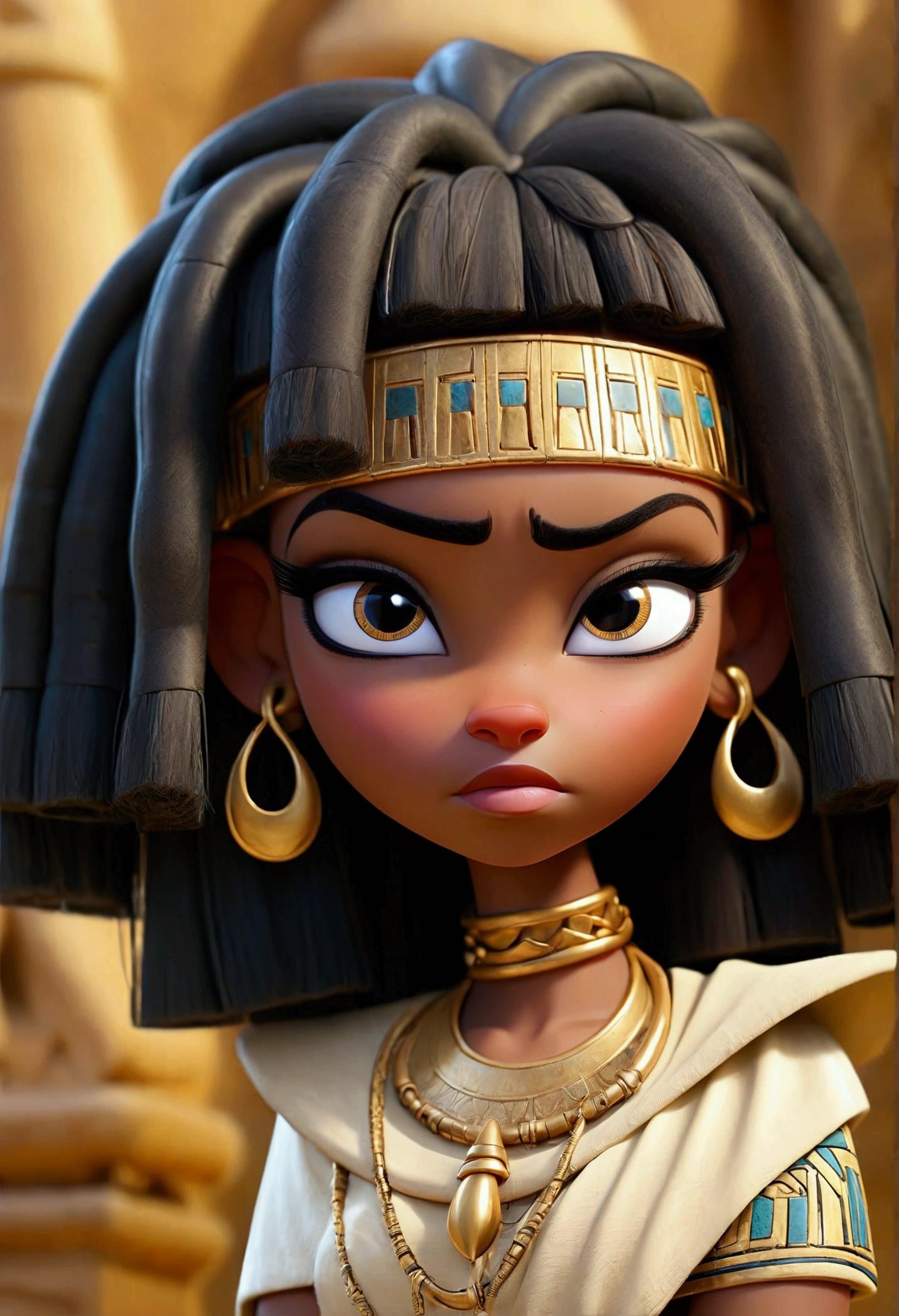 (cleopatra), (Egito), (kemet) black female, gorgeous woman, sensuous, chic, gold and jewels , (whole body), braided hair