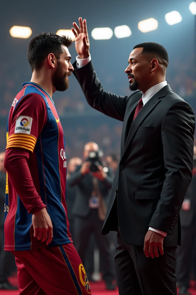 Will Smith slappinf Messi
