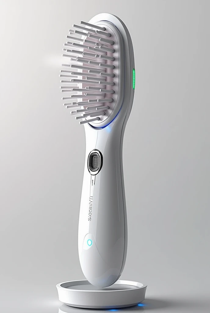 hairbrush that stores cream in it and comes out through the bristles that comes with a charger