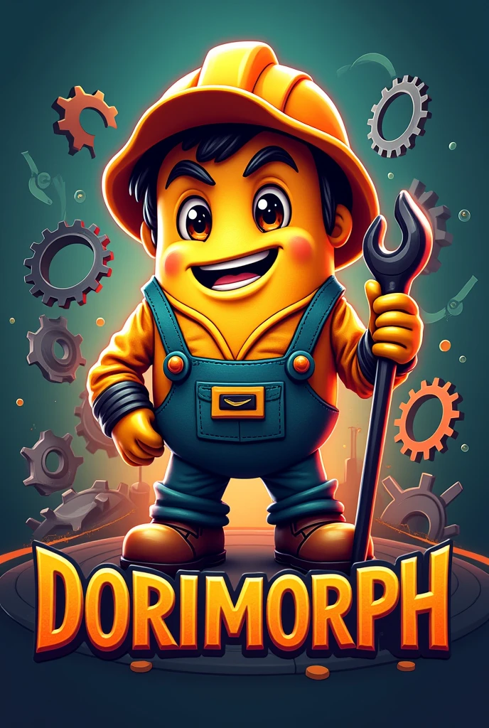 Could you create a very eye-catching logo for a Dorilocos vendor called Dorimorph, where the Dorito is an engineer?