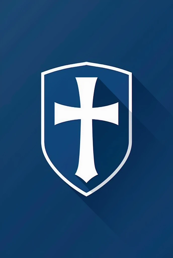 football team logo with a cross without the human image and blue shield