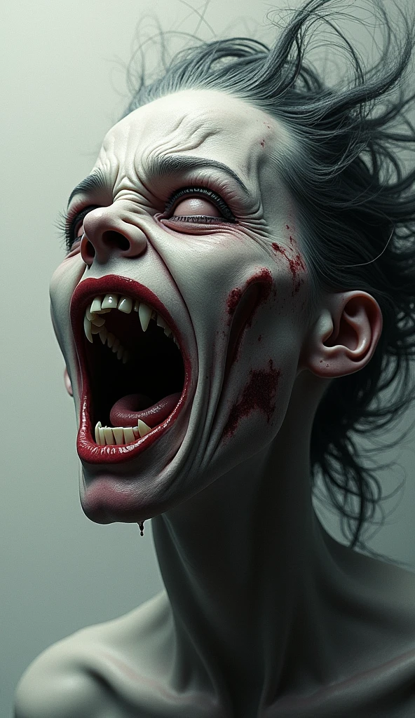 horrorpaper 3d face of --terror 300 by Greg Simkins and by Gerald Brom, signed "amf101fma", tilted horizon , Abstract Expressionism but extremely beautiful,smooth crisp (intricate details, masterpiece, best quality ,Abstract Expressionism art, High contrast, minimalistic, colorful, stark, dramatic, look at me, dynamic pose, in the style of nicola samori, looking at viewer, tri-x xray film