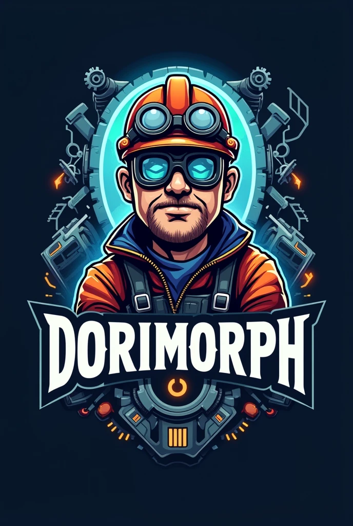 Could you create a very eye-catching logo for a dorilocos stand called Dorimorph that depicts an engineer?