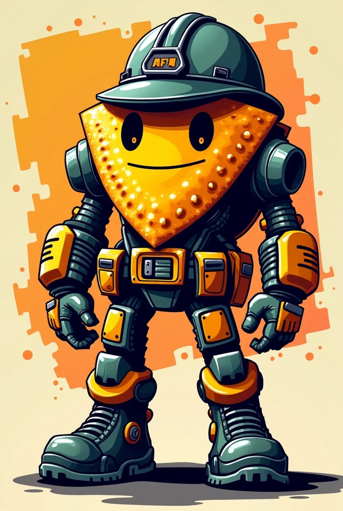Could you create a very eye-catching Dorito logo named Dorimorph that is an engineer?