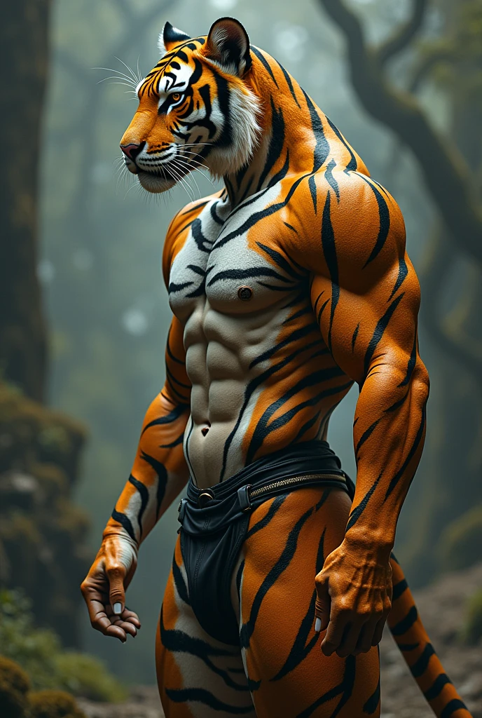 A tiger boy but with a more human face