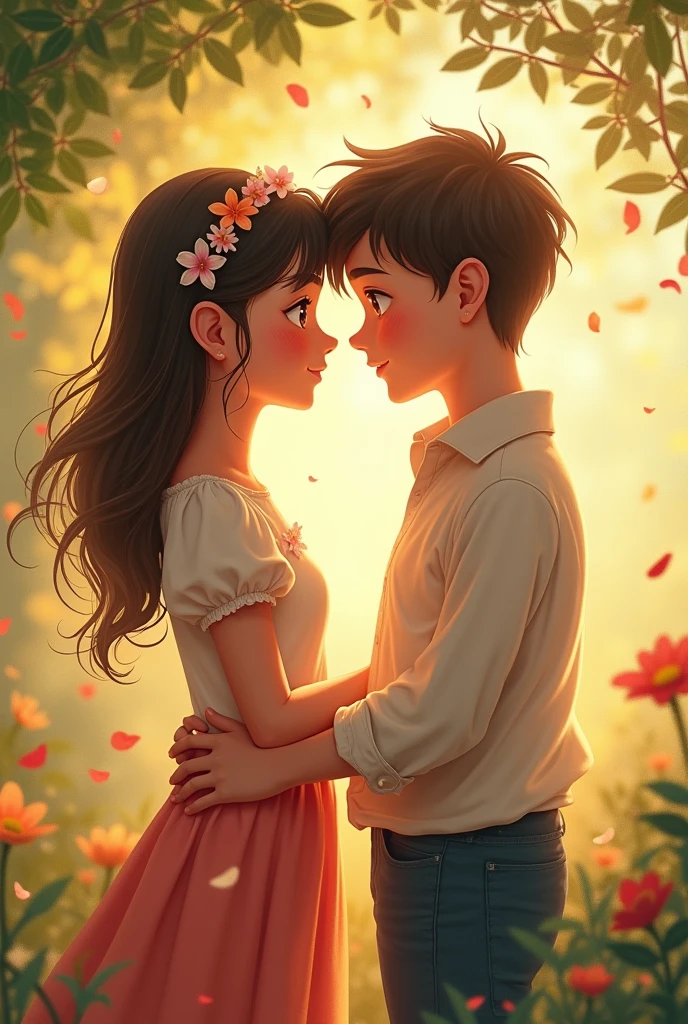 A boy and girl fall in love with each other