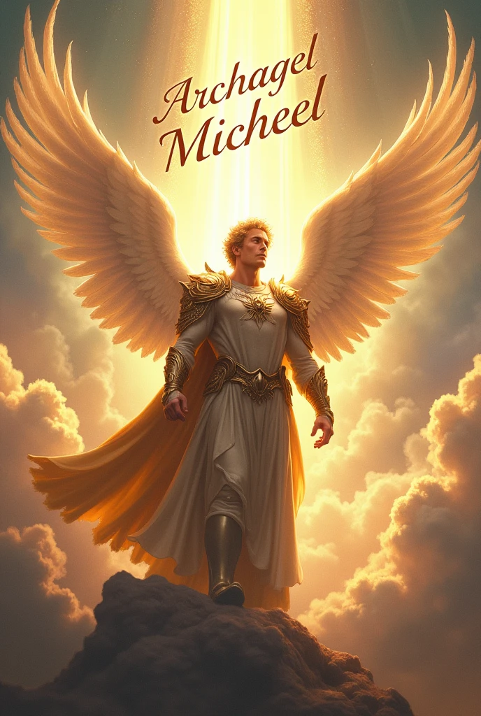 Michael the Archangel , with his name written
