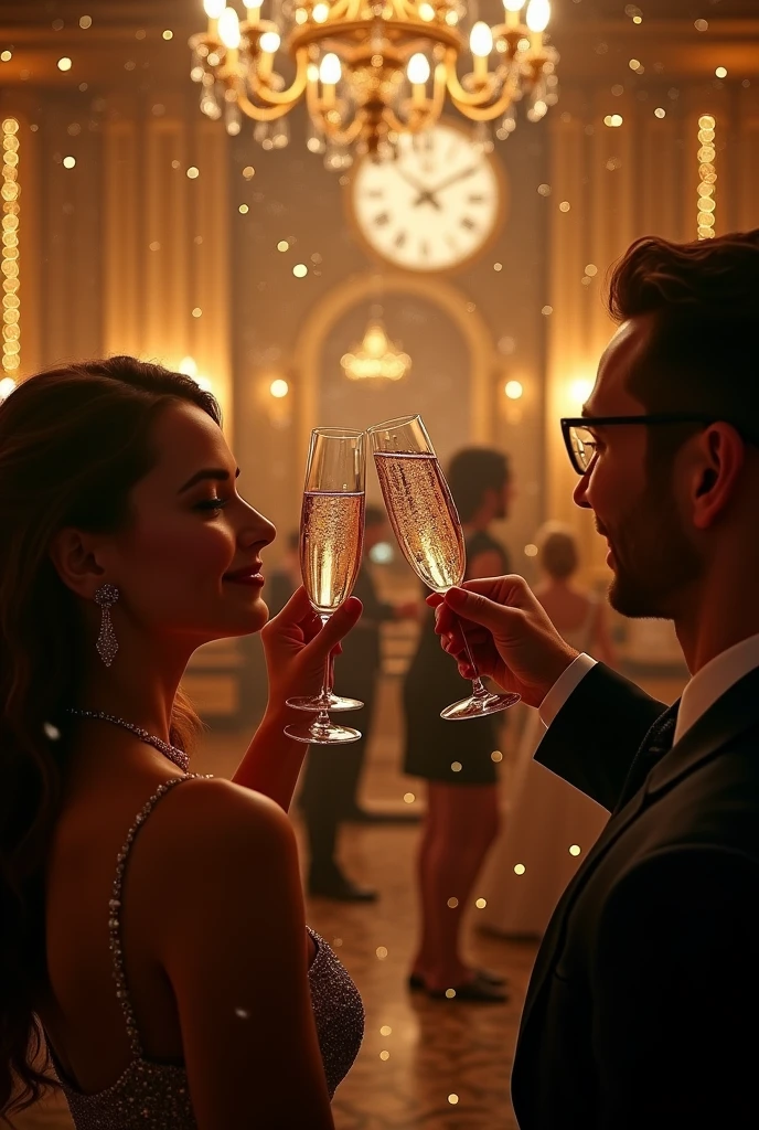 champagne, New Year