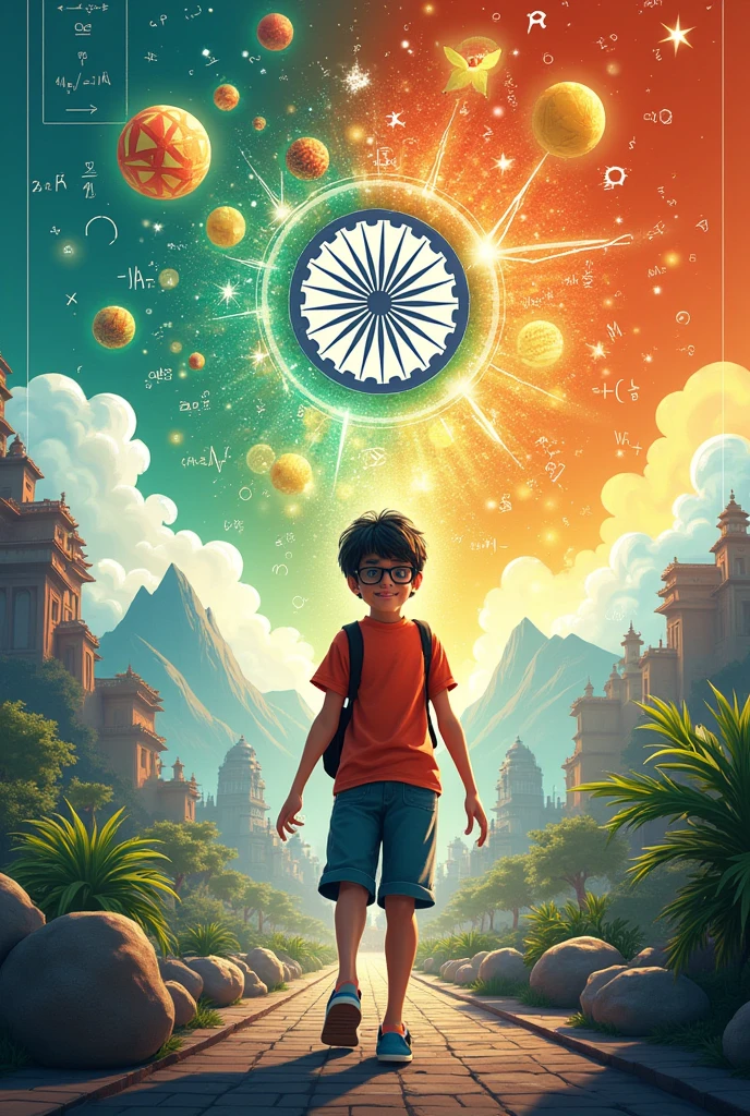 We want to create a poster on Independence day of India with tag of maths magic