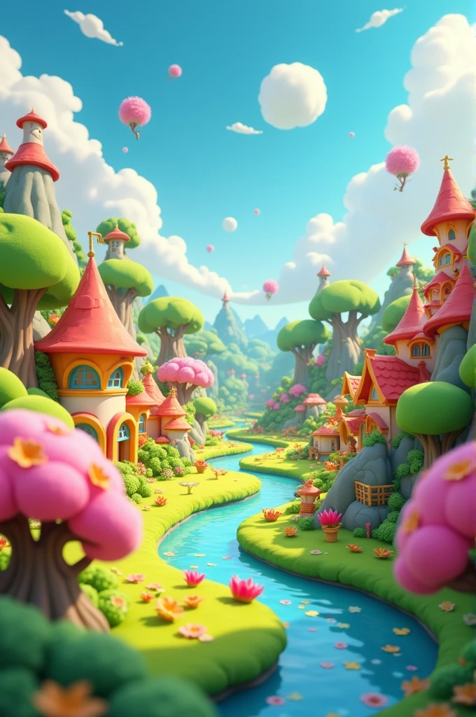 In 3d cartoon style,