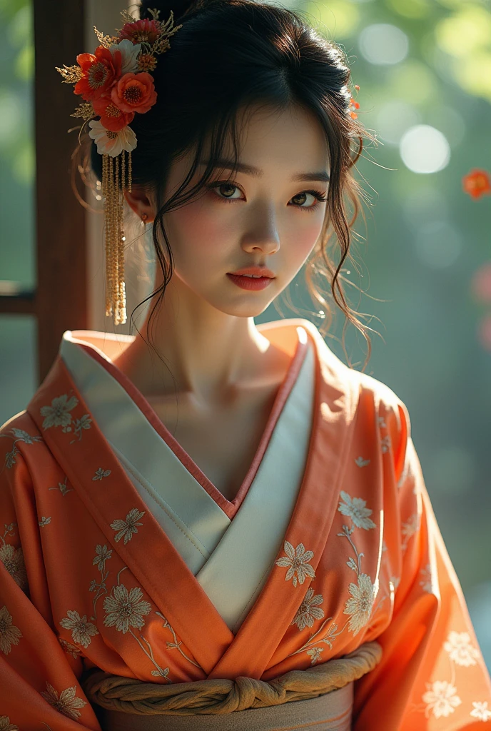 Sexey girl wearing kimono