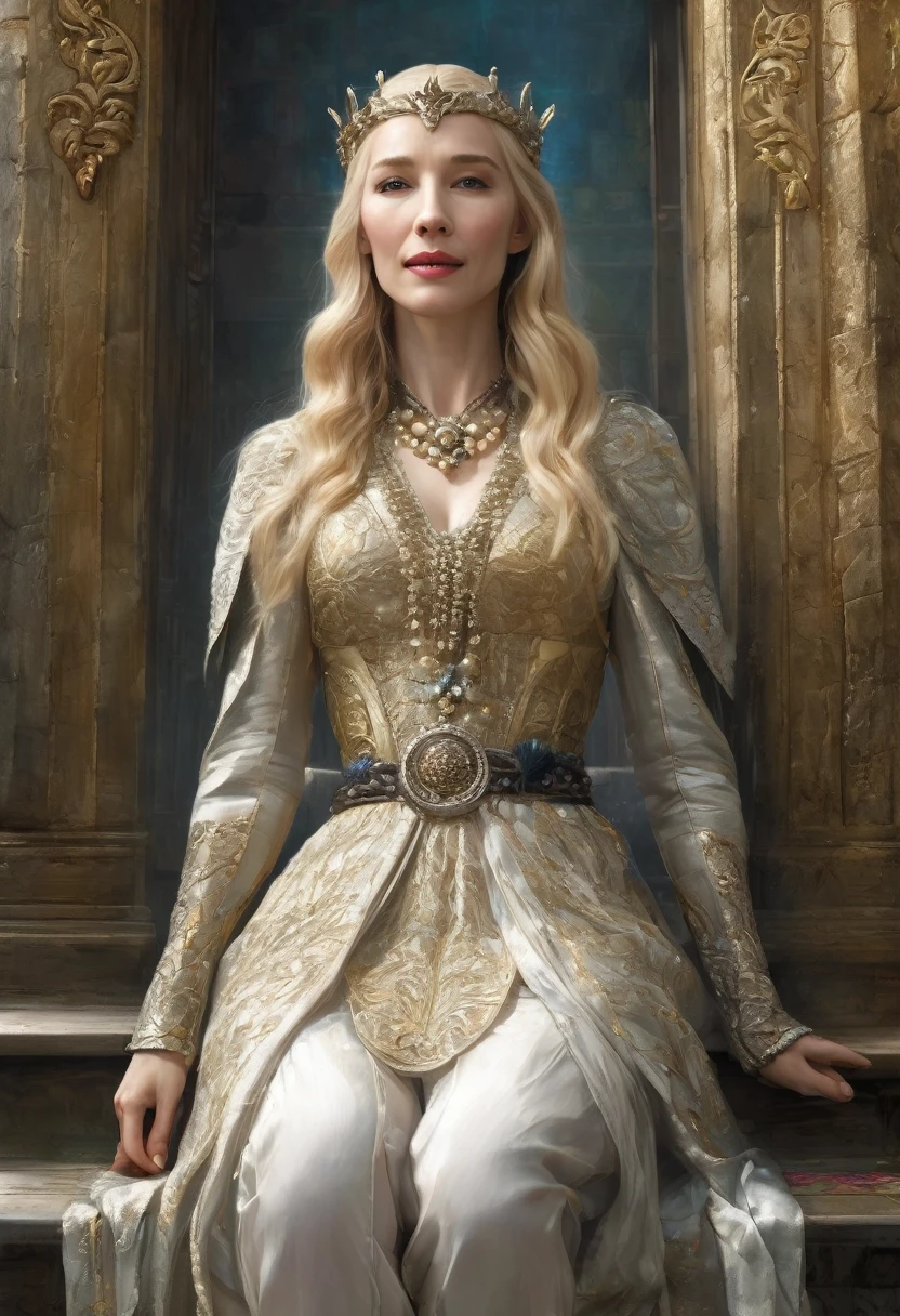 (((((NSFW:3))))), (((((Semi-nude:2.5))))), (((TİTS:3))), (((((Open legs wide:3.0))))), (((lure:1.8))), (((((seductive smile:2.0))), Thigh-legged、((Cate Blanchett:1.5), (galadriel:1.5)), Model shooting style, Resembles Keira Knightley, (Highly detailed CG Unity 8k wallpaper), Full body photos of the most beautiful works of art in the world, Medieval witches in England, Green Voucher, Pearly skin,Golden Crown, diamond, Detailed background of medieval architecture, Professional, majestic oil painting by Ed Blinky, Atey Gailan, Studio Ghibli, director: Jeremy Mann, Greg Manzagin, Antonio Moro, Trending on Art Station, CGSociety Trends, Complex, Attention to detail, Sharp focus, dramatic, Realistic painting art by Midjourney and Greg Rutkowski