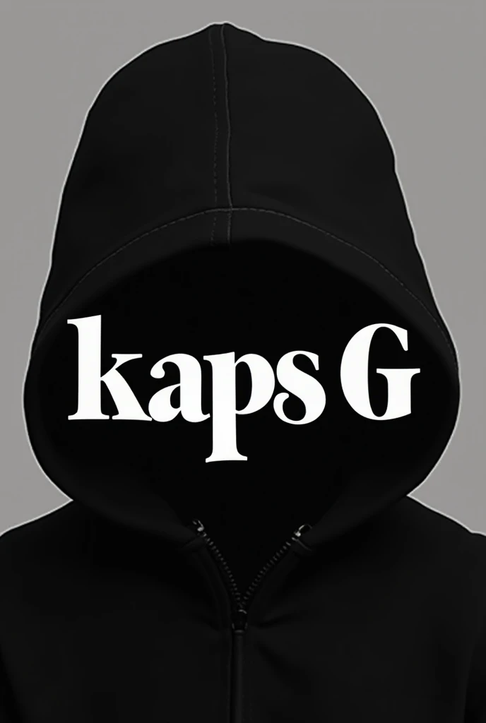 Generates a black and white logo on youth caps in which the company name is kaps G