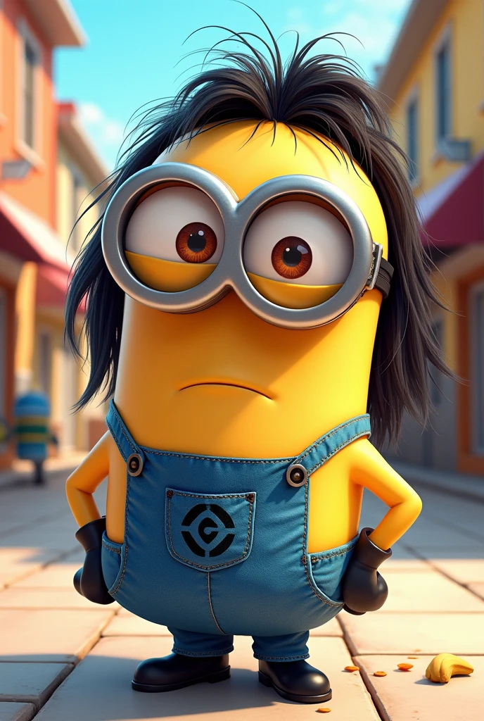 make a simple drawing combining a minion with the youtuber kika nieto