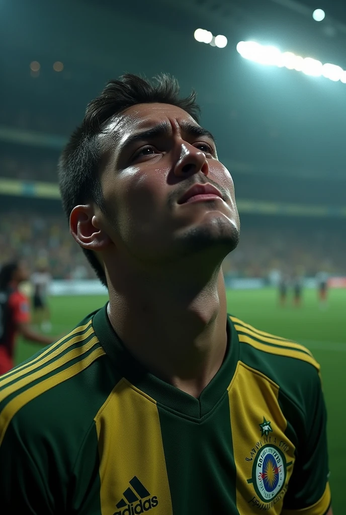 Palmeiras fan crying because they don't have a world championship