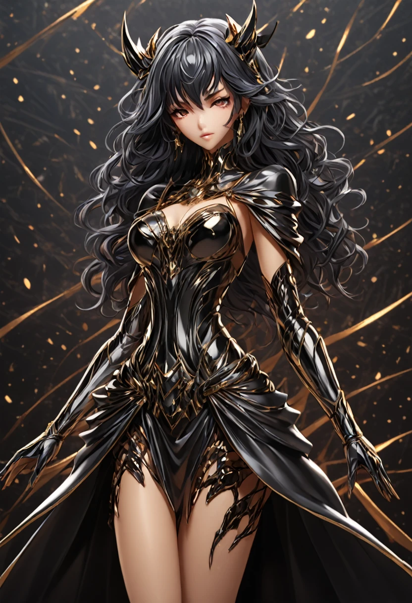 ((masterpiece)), (Textured Skin), ((High Detail)), best quality, The award-winning, 8K, Beautiful woman, Silk dress, noble, ((best quality)), 1 Girl, Succubus，Holding a whip， 1 Girl, Succubus，Holding a whip，fierce，Dark skin，Metal skirt armor，Metal leggings