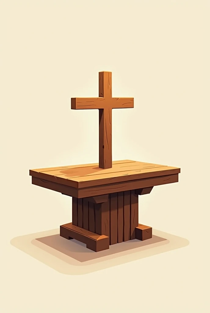 Create a logo with a table and a cross