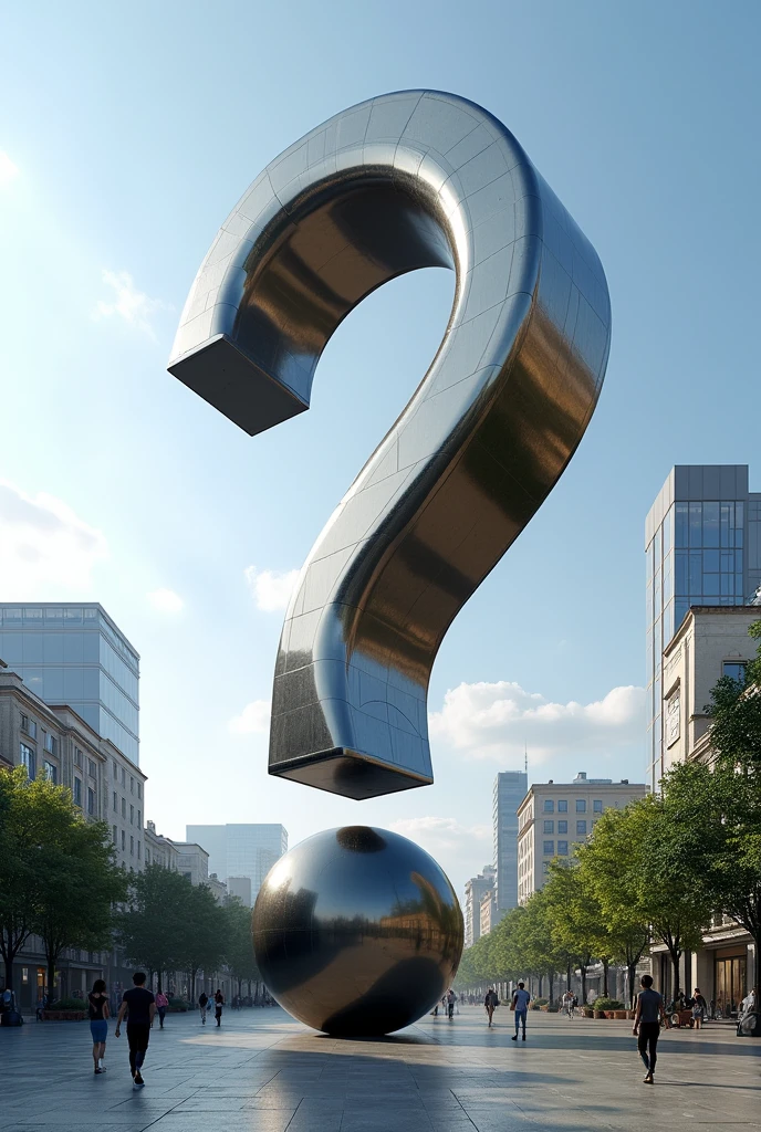 Statue of a question mark
