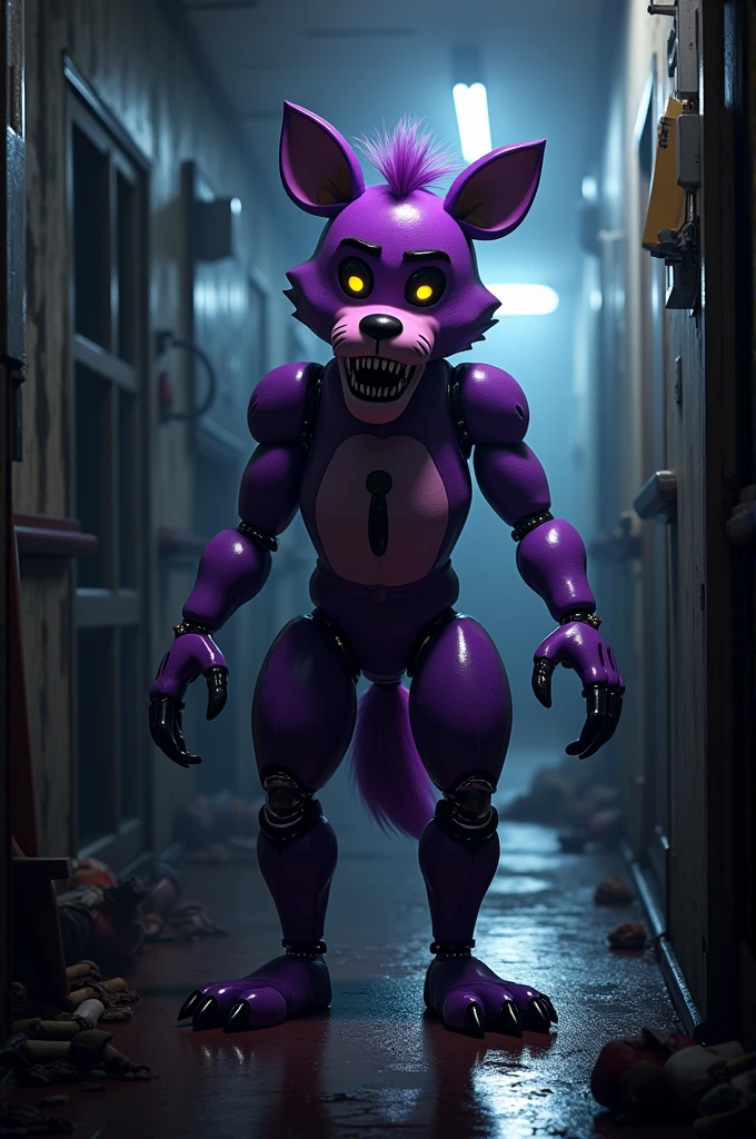 Purple guy de five nights at freddy's correndo 
Desesperado 