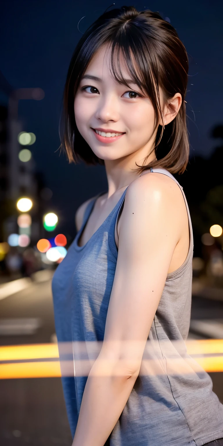 (32k), RAW Photos , (Highest quality, detailed:1.2), Ultra-high resolution, Age 35 , (非常に繊細でdetailed), (非常に複雑なdetailed), masterpiece, Highest quality, (Shiny skin), Clear lines, Mysterious woman, Curly Hair, soft, Perfect body, Big Breasts, Cute Smile, ((Black Hair)), Bambi Face, Shibuya Scramble Crossing, ((blonde hair, tanned skin)),