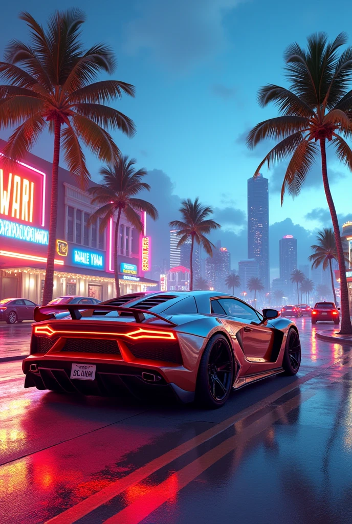 car in Miami GTA concept