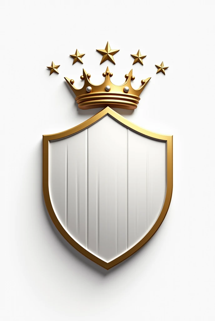 (photorealism:1.2) create a football logo, with classic and minimalist design , with predominant colors white, gold and purple, with representative details of the German city of Munich, the shield with a small German crown above it with four stars above it, (The shield should look like it's from the Champions and not modern.)