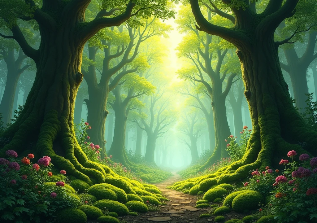 A background of the beautiful forest 