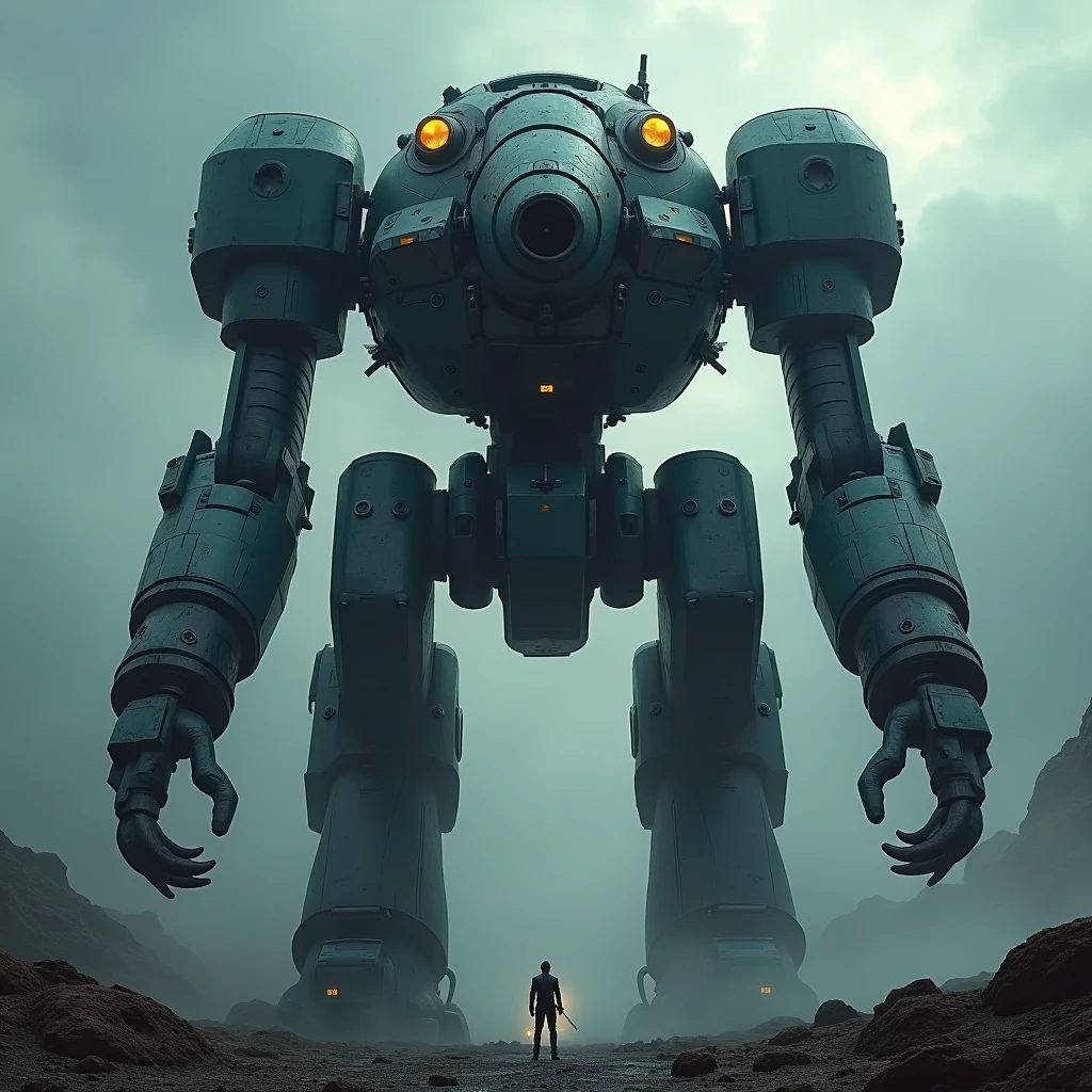 Giant Weapon, full body, Cinematic photography, movie mood, cinematic light, compelling composition, storytelling elements, conveys emotion, mood, and narrative depth, creating visually striking images that feel like still frames from a film, (best quality, masterpiece, photorealistic), very aesthetic, perfect composition, intricate details, ultra-detailed, vivid colors
