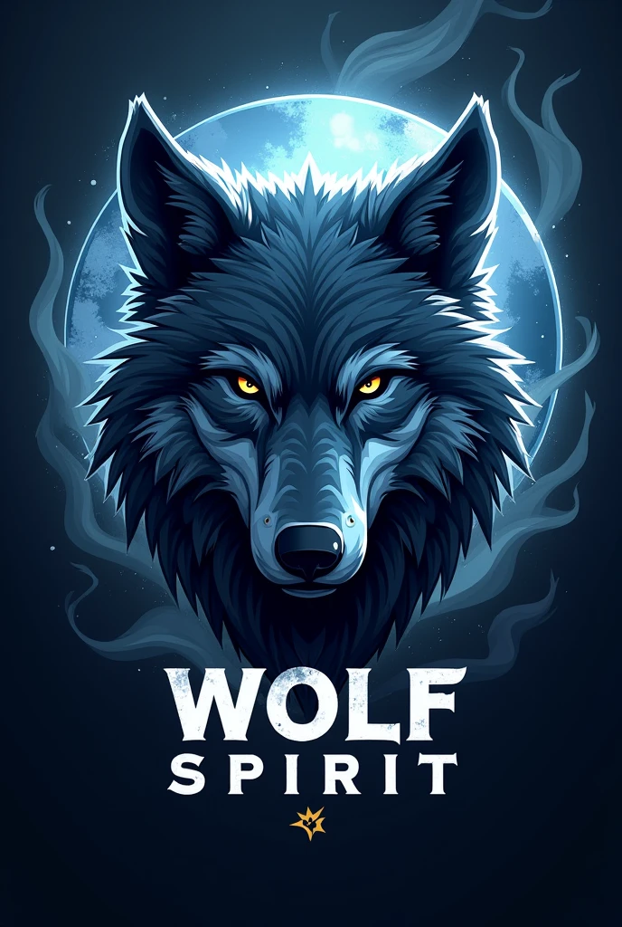 Create a good logo for me that depicts a wolf's head with "Wolf Spirit" written underneath.