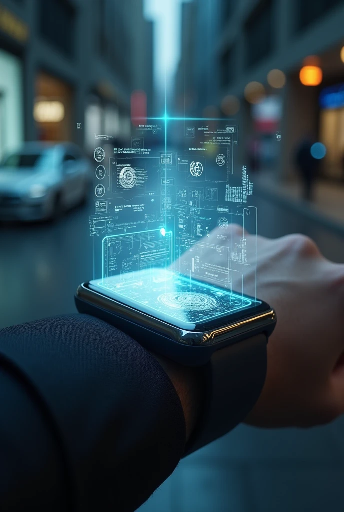 hologram watch that looks like a computer