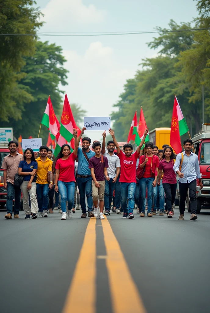 ট্র্যাফিক,বাংলাদেশে ছাত্র , কোটা আন্দোলন দল, প্লেকার্ট হাতে আন্দোলন, রাস্তা পরিষ্কার করছে, ,gen z, 