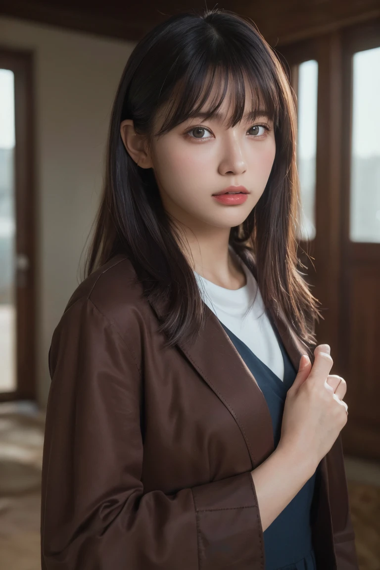 (Highest quality:1.4),(masterpiece:1.4),(Realistic:1.4),(Realistic:1.2),(超High resolution, RAW Photos:1.4),(High resolution, Very detailed:1.2),(8k:1.2),Movie Photos,a photo of a dark-haired,one person's,alone,wear ,((China dress))、((Upper Body:1.3))