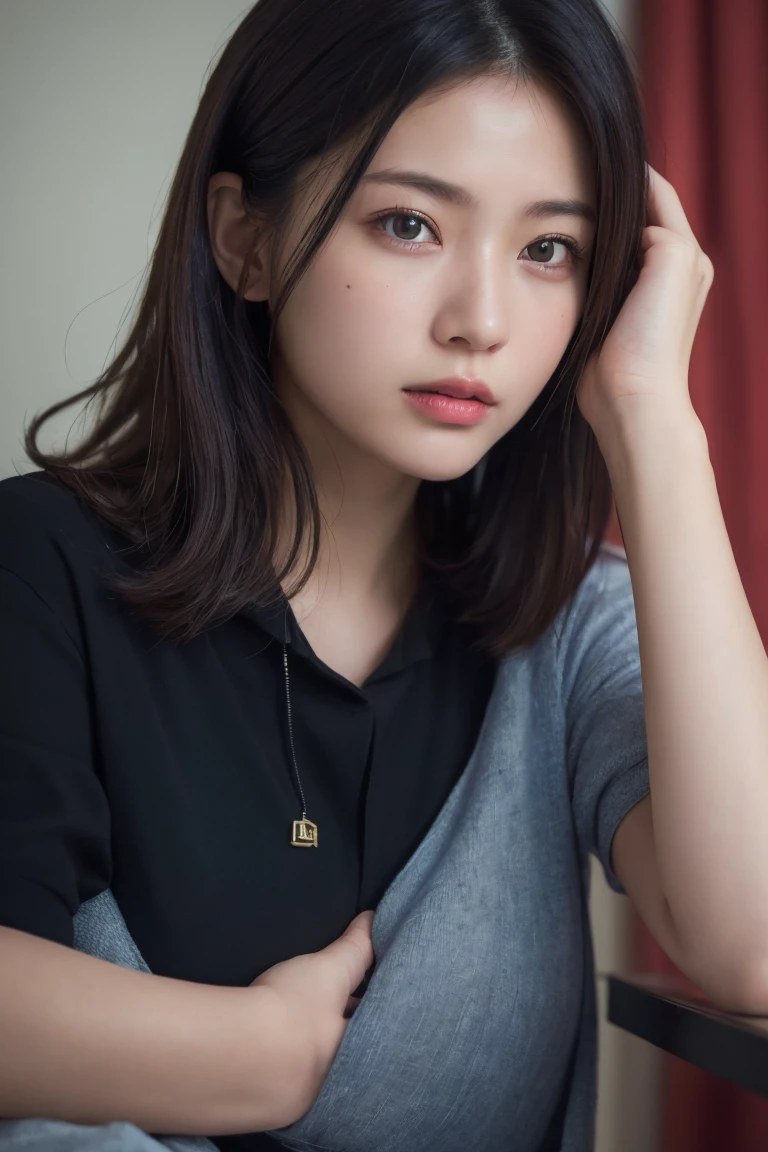 (Highest quality:1.4),(masterpiece:1.4),(Realistic:1.4),(Realistic:1.2),(超High resolution, RAW Photos:1.4),(High resolution, Very detailed:1.2),(8k:1.2),Movie Photos,a photo of a dark-haired,one person's,alone,wear ,((China dress))、((Upper Body:1.3))