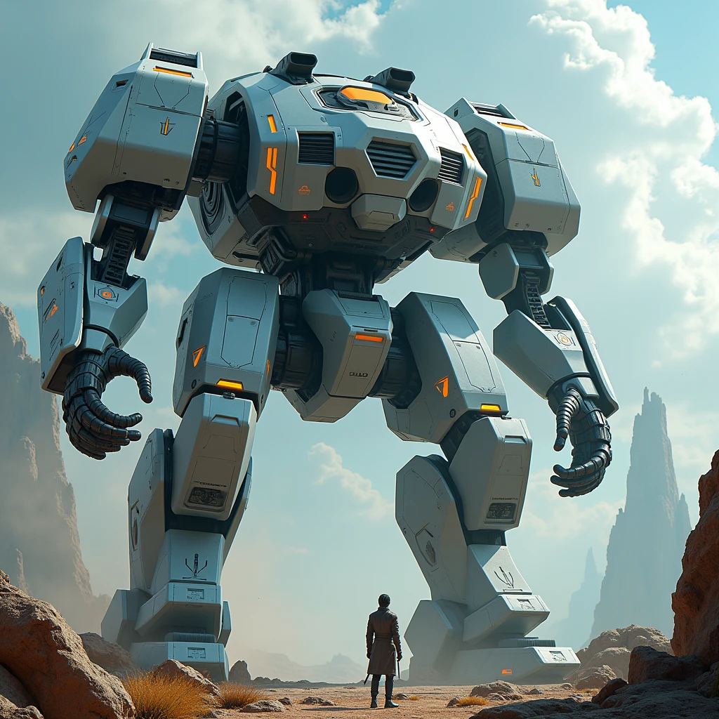Giant Weapon, full body, futuristic 3D rendering, imaginative design, dynamic lighting, immersive presentation, volumetric, futuristic elements, captivating visuals, realistic materials, high-quality rendering techniques, innovative concepts, otherworldly atmosphere, futuristic aesthetics, immersive storytelling, 4k, (best quality, masterpiece, photorealistic), very aesthetic, perfect composition, intricate details, ultra-detailed, vivid colors