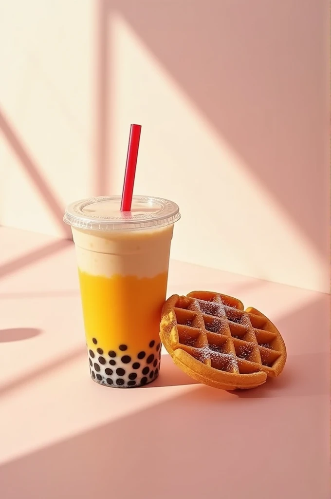 But one bubble tea get a waffle free
A promotional post for instagram 