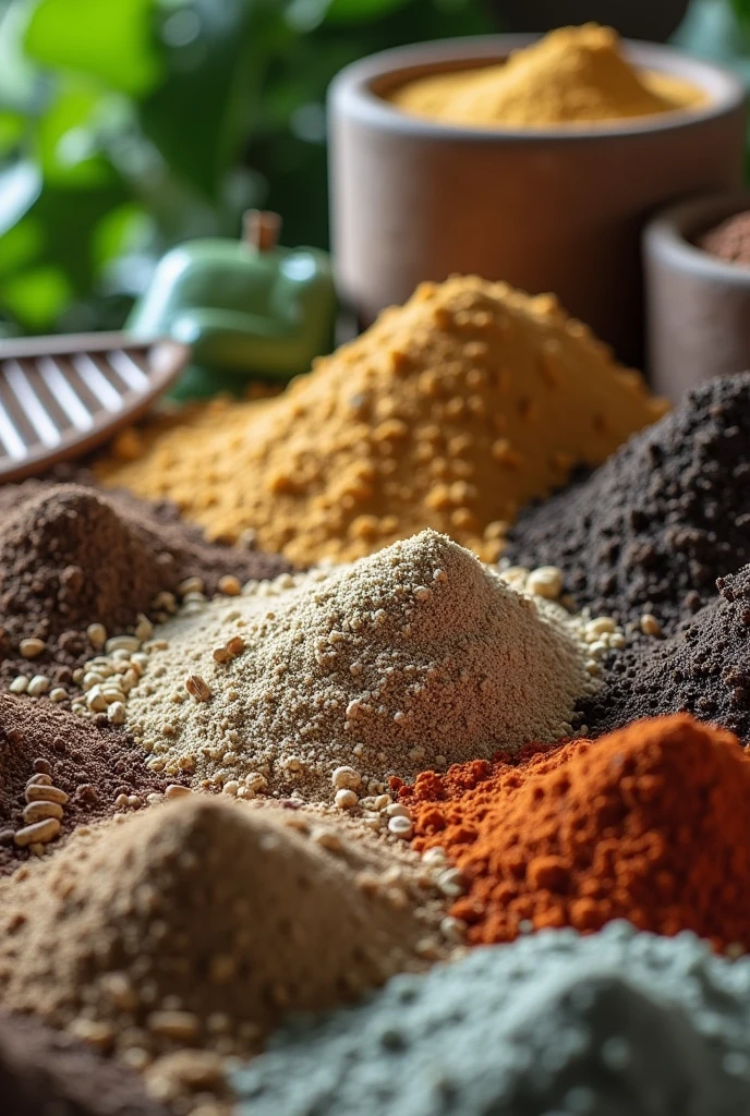 Generate some images about materials and things that an animal health business would carry, that carries the type of soil, type of wall, type of utensils,colors among others. Also generate them as separate images.