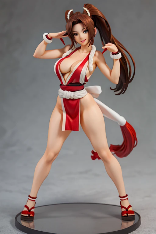 Figure, Mai Shiranui, sexy pose, big breasts, smile
