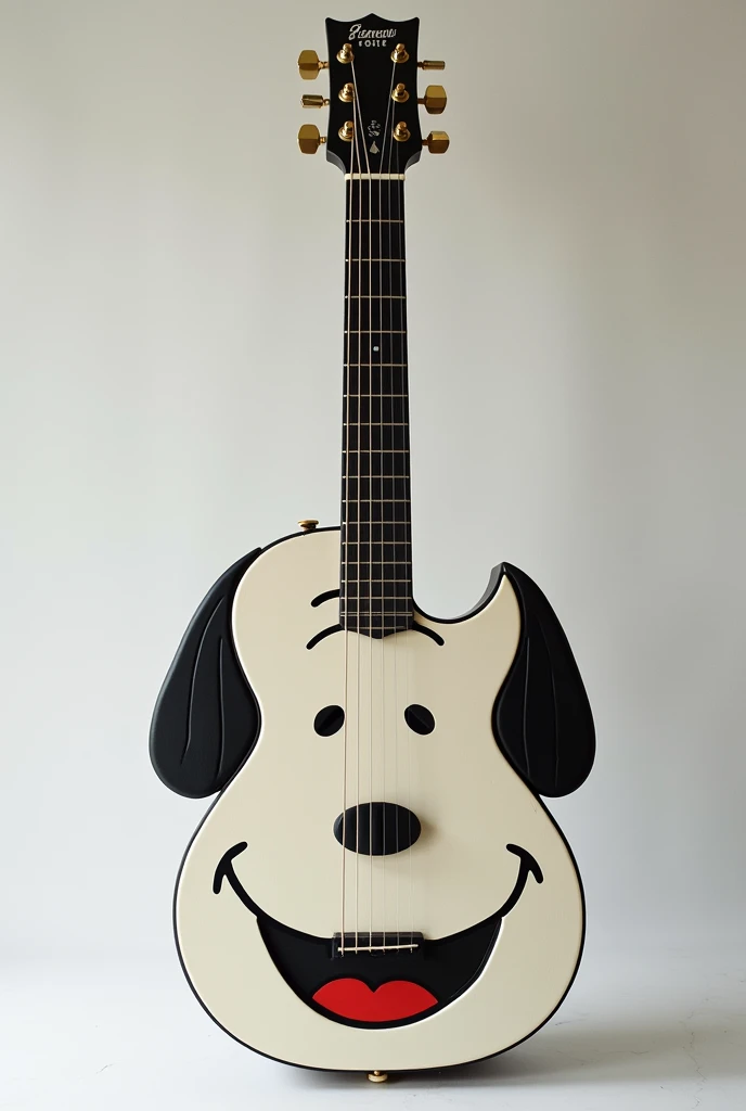 Make a guitar in the shape of Snoopy's head